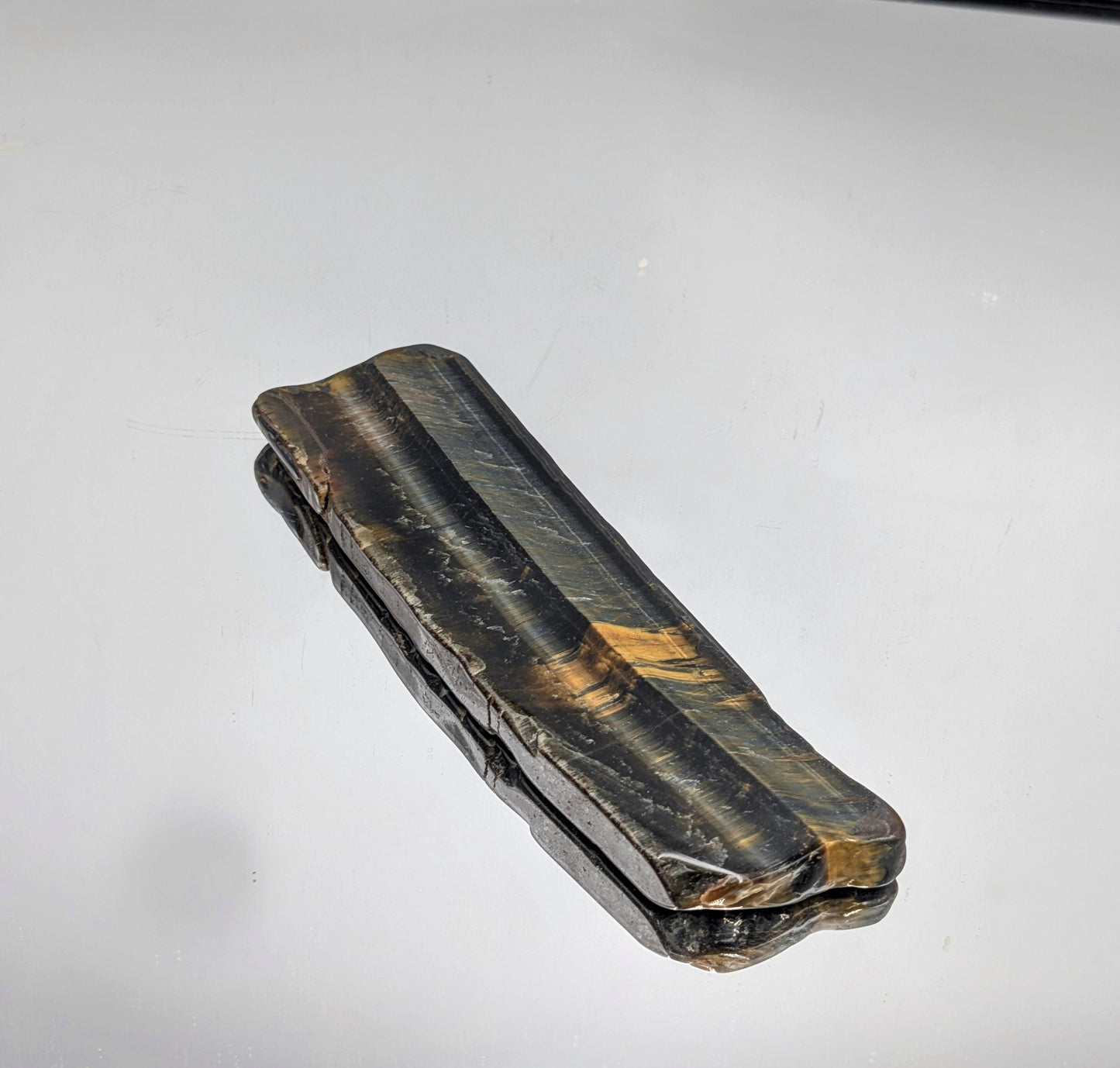 Large Tigers Eye Crystal Polished Slice (#9)