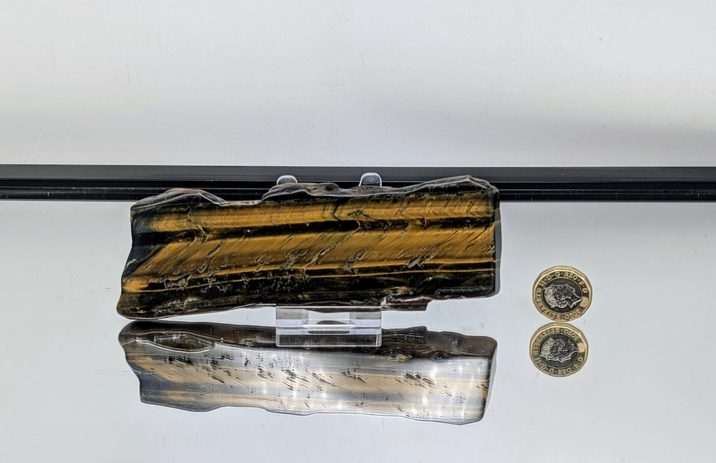 Large Tigers Eye Crystal Polished Slice (#3)