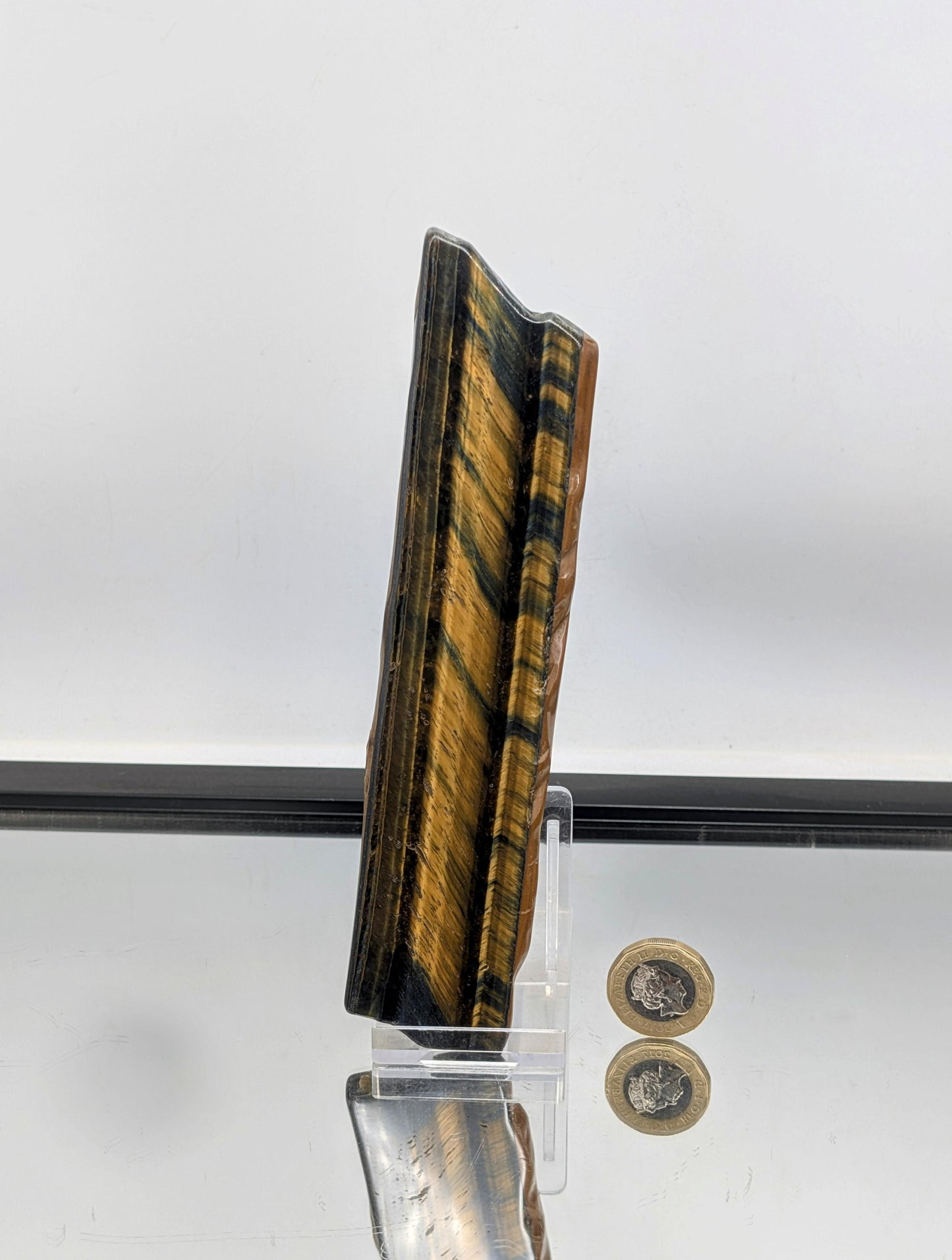 Large Tigers Eye Crystal Polished Slice (#18)