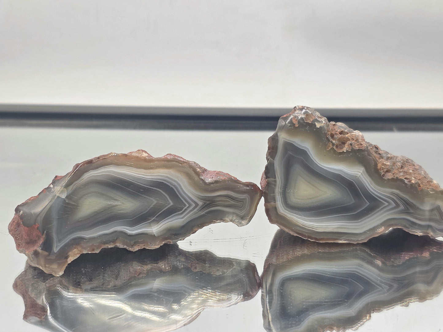 Malawi Agate Crystal Black & Grey Banded Polished (#DP)