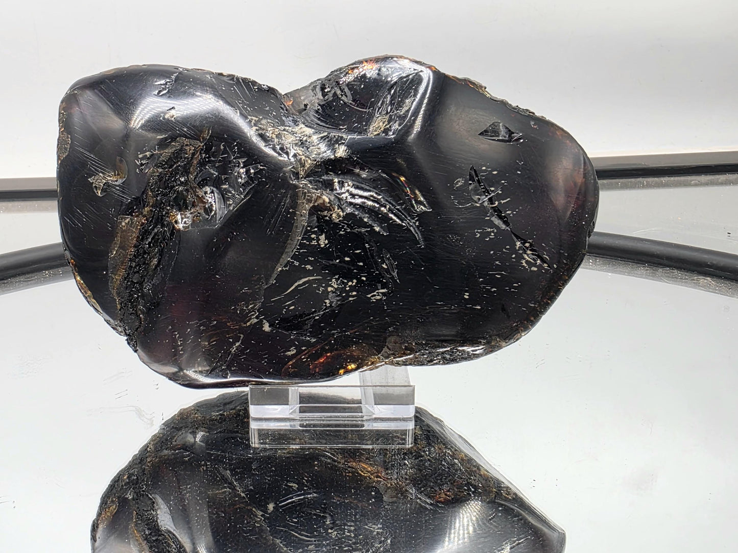 Large Blue Amber Crystal Semi Polished - Indonesia 5"