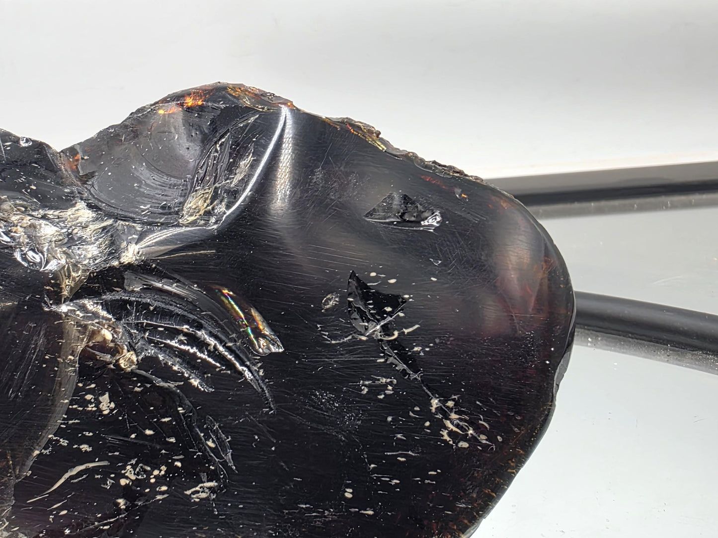 Large Blue Amber Crystal Semi Polished - Indonesia 5"