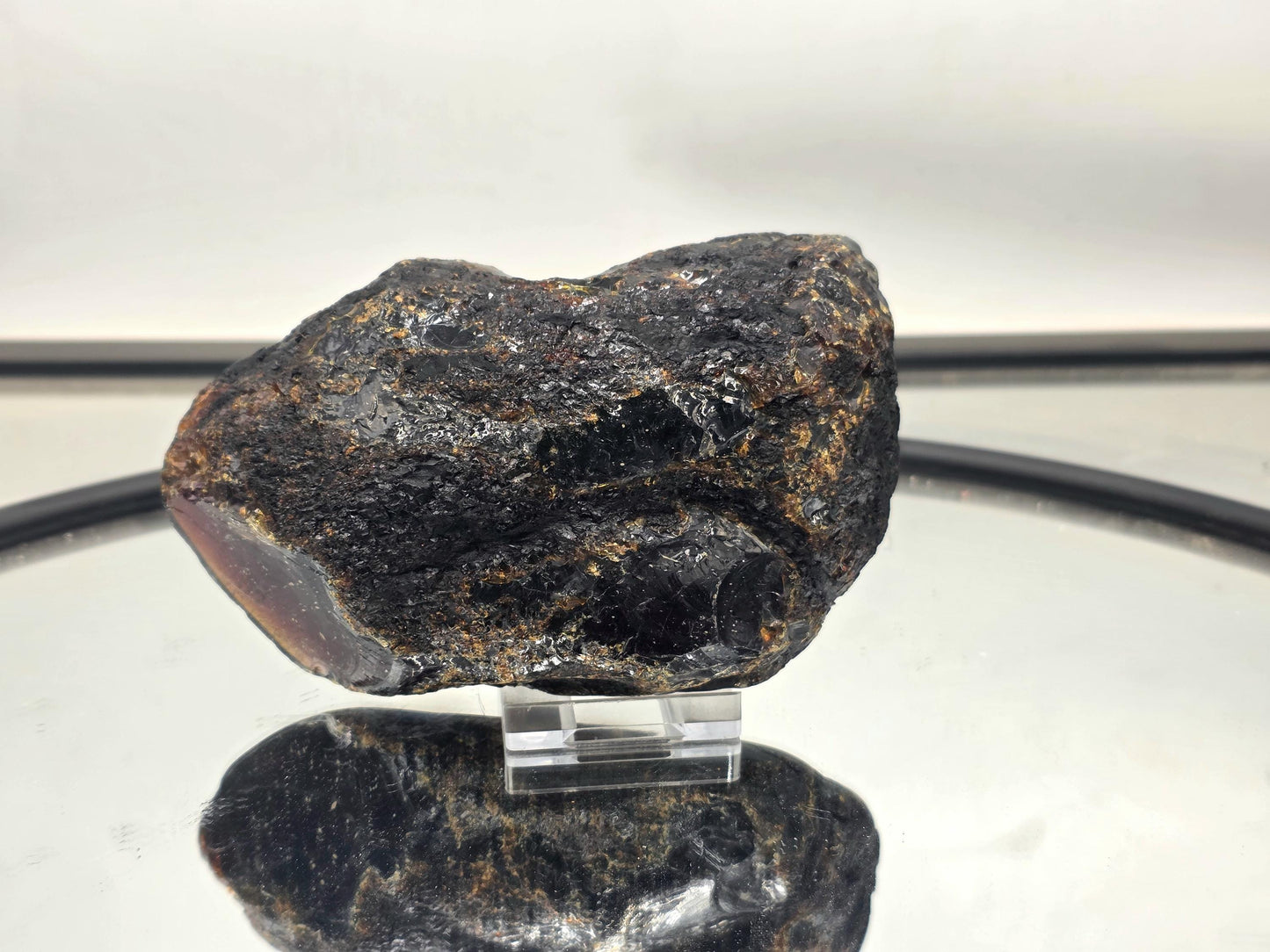 Large Blue Amber Crystal Semi Polished - Indonesia 5"