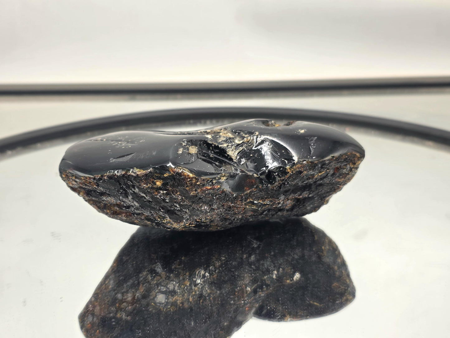 Large Blue Amber Crystal Semi Polished - Indonesia 5"