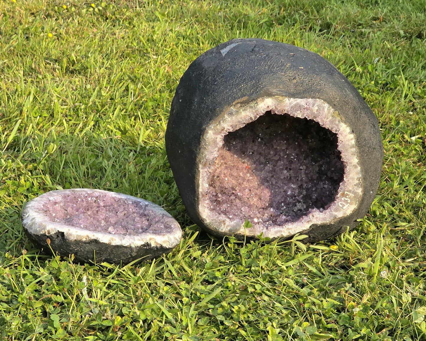 Large Amethyst Crystal Bowl Geode With Lid 23.7 KG