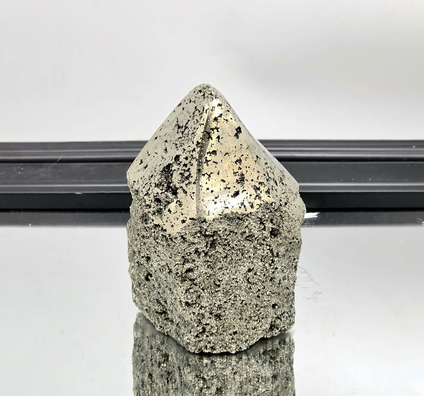 Large Top Polished Pyrite Crystal Tower