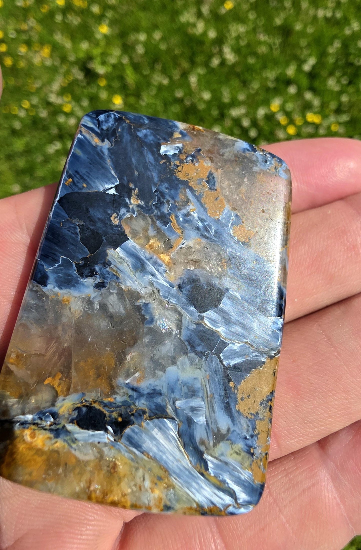 Large Pietersite Crystal Slice With Quartz (#1)