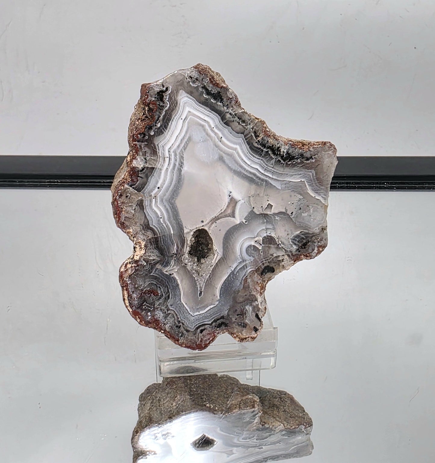 Mexican Agate Crystal Banded Polished (#6)