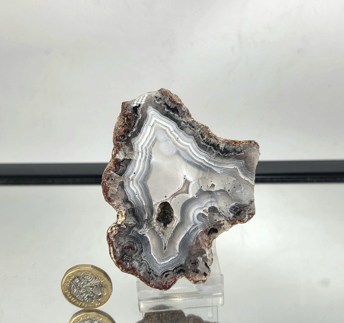Mexican Agate Crystal Banded Polished (#6)