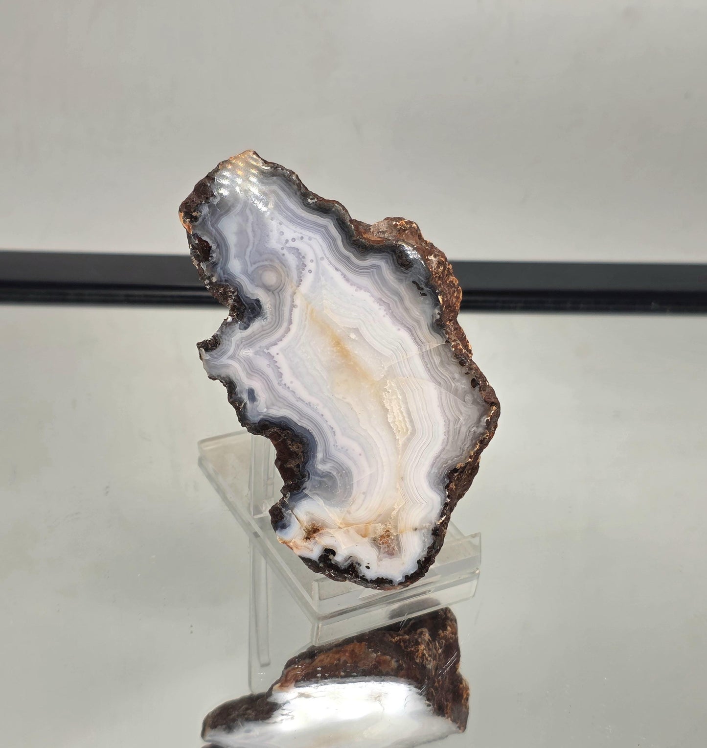 Mexican Agate Crystal Banded Polished (#5)