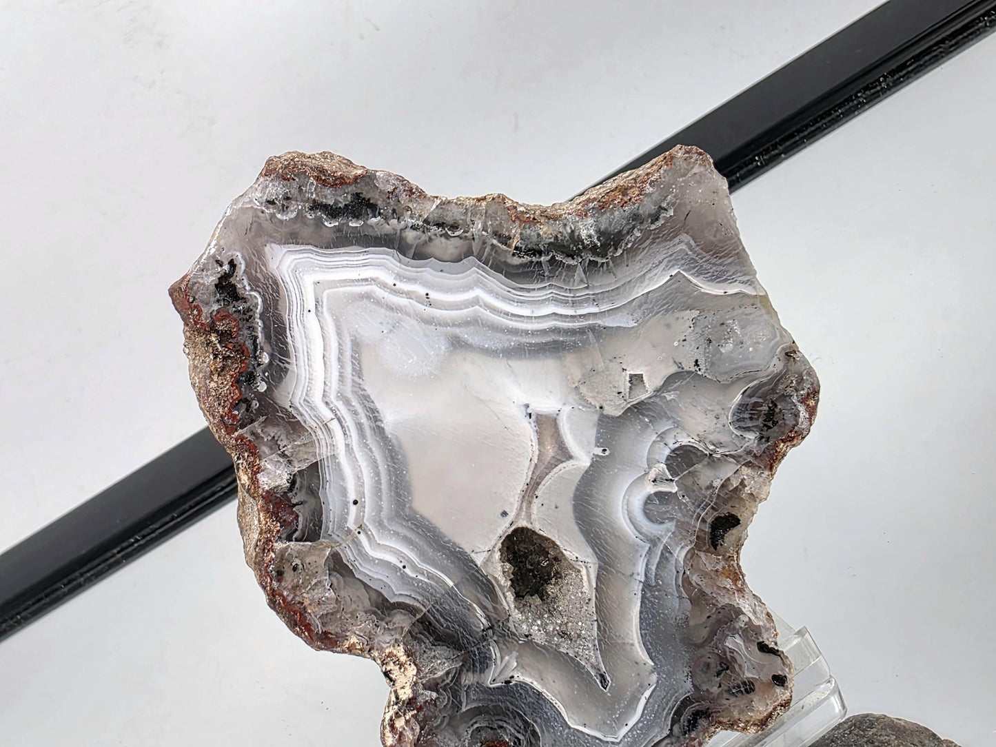 Mexican Agate Crystal Banded Polished (#6)