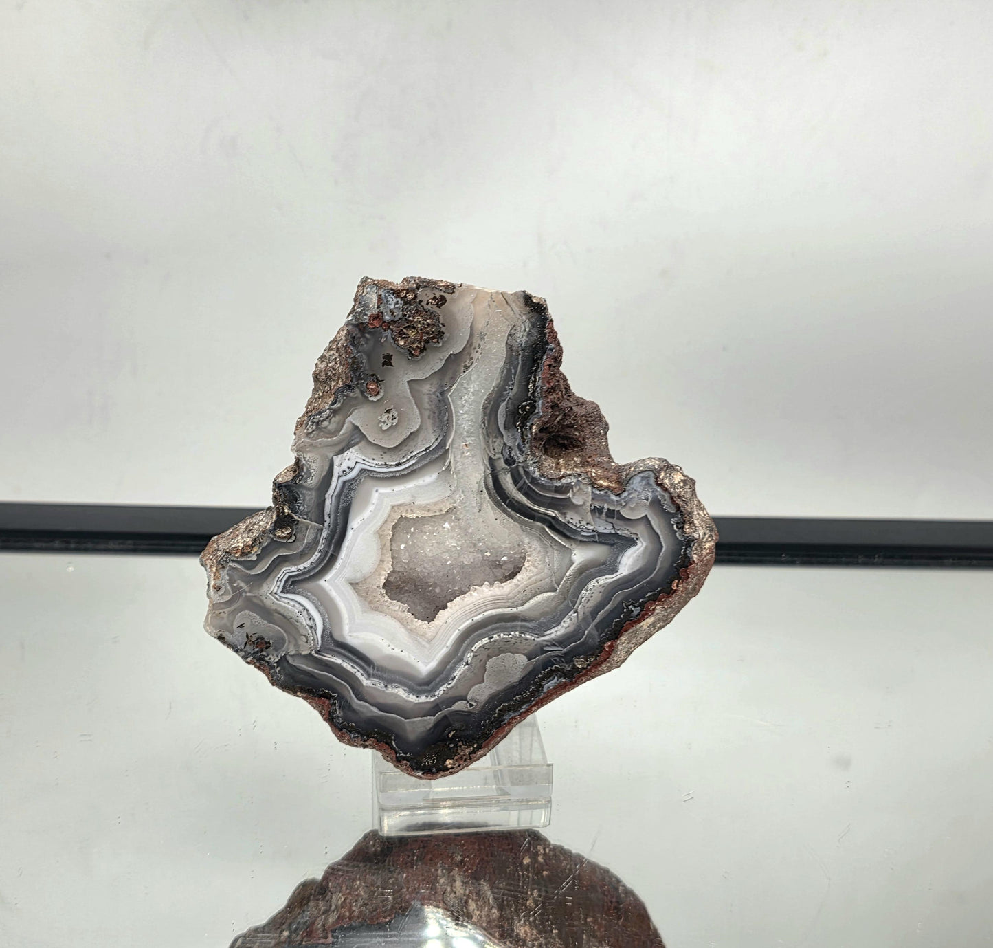 Mexican Agate Crystal Banded Polished (#12)