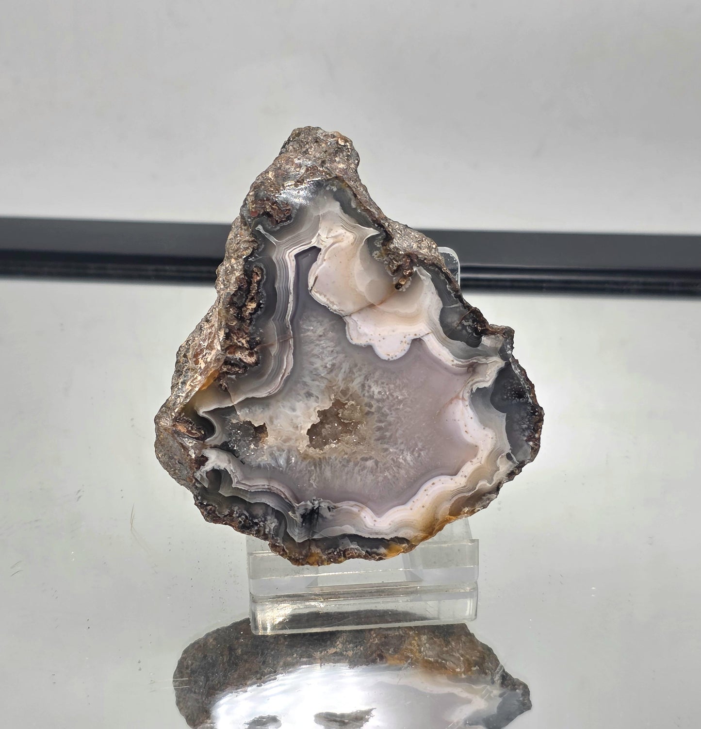 Mexican Agate Crystal Banded Polished (#14)