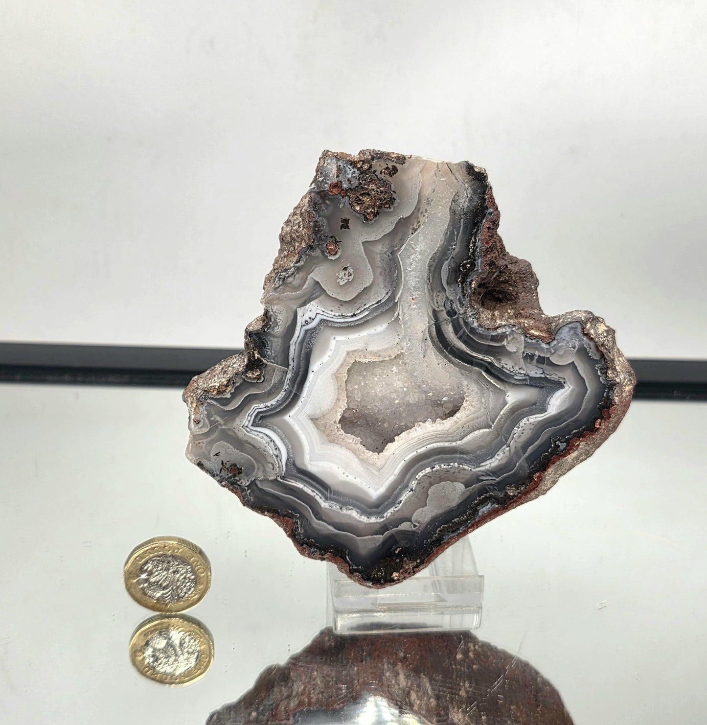 Mexican Agate Crystal Banded Polished (#12)