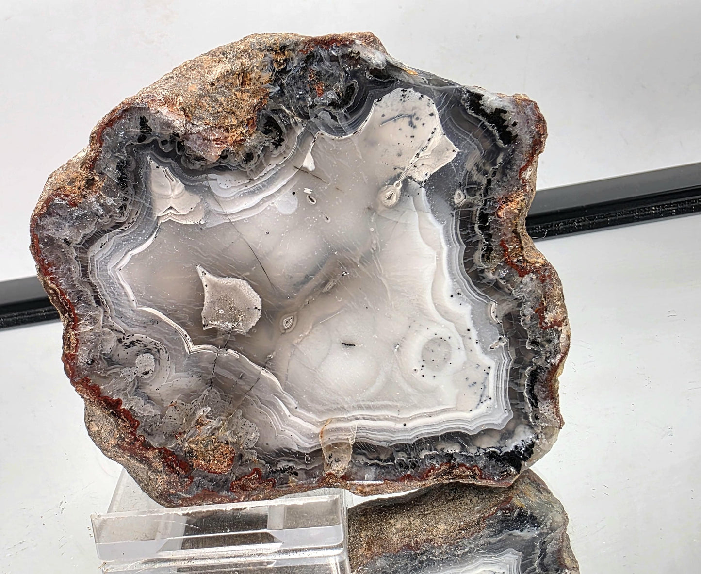 Mexican Agate Crystal Banded Polished (#13)