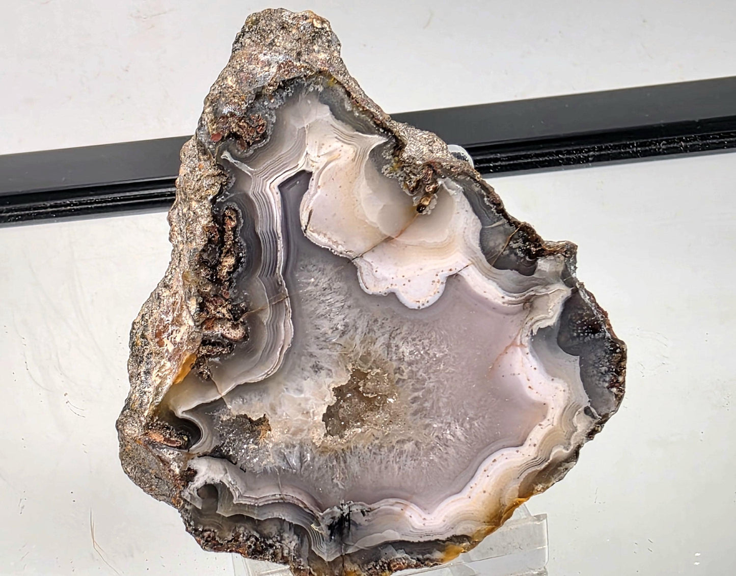 Mexican Agate Crystal Banded Polished (#14)