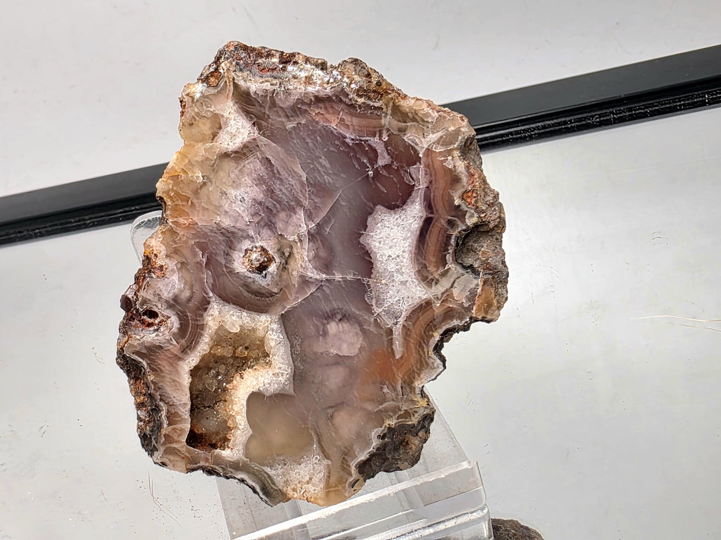 Mexican Agate Crystal Banded Polished (#15)