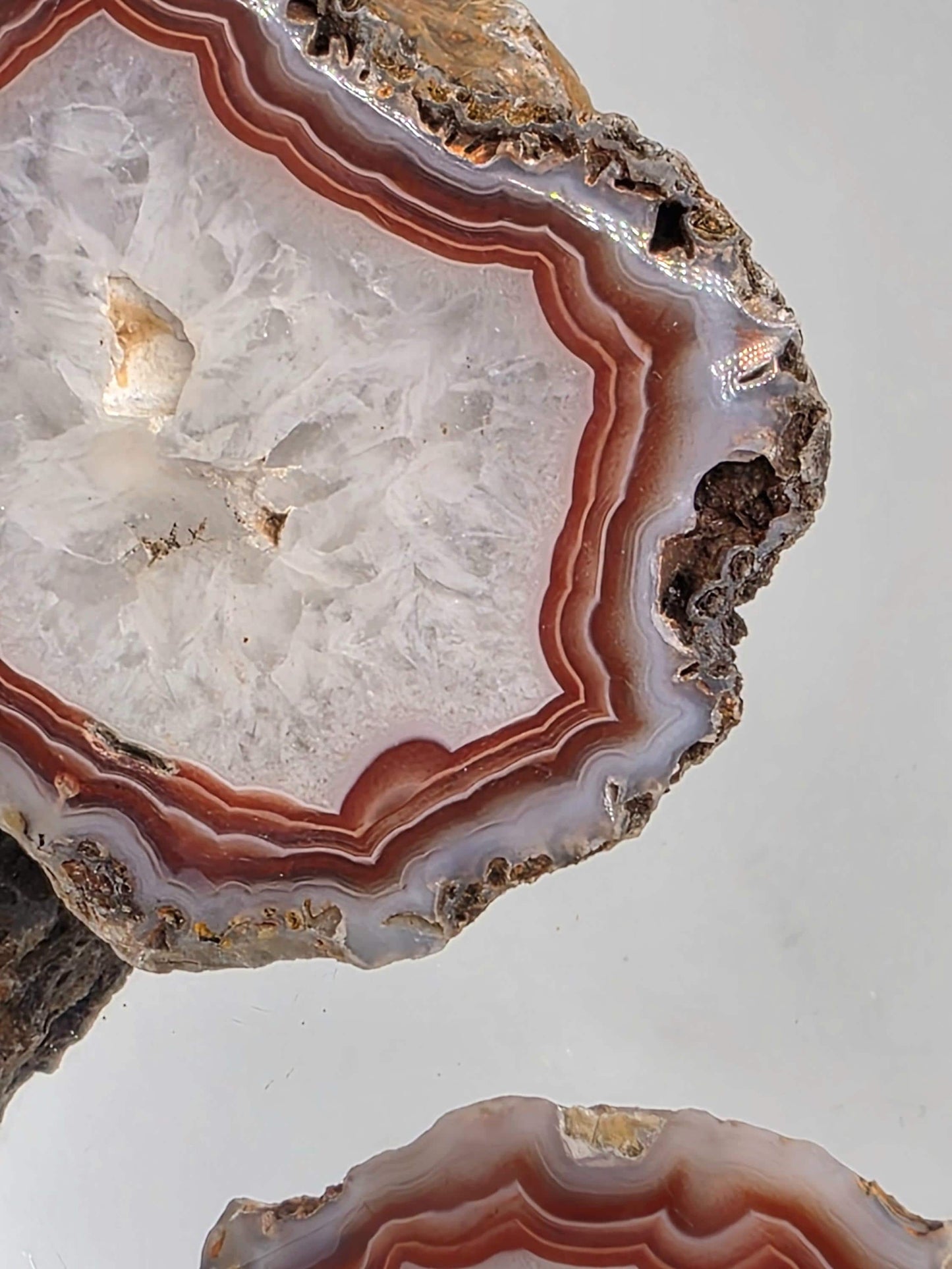 Malawi Agate Colour Banded Polished Crystal Pair (#37)