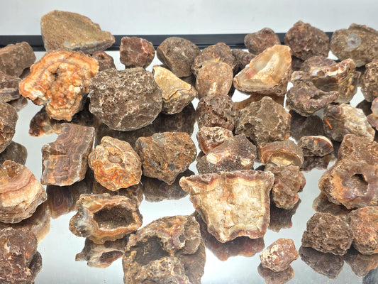 Ngabu Malawi Small / Large Agate Crystal Geodes Rough 500g Mixed Batch