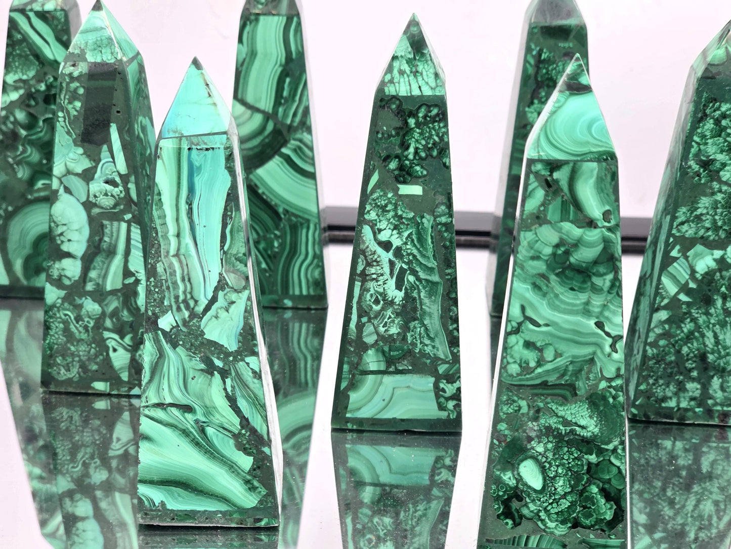 Malachite Crystal Tower - Obelisk 10-11cm