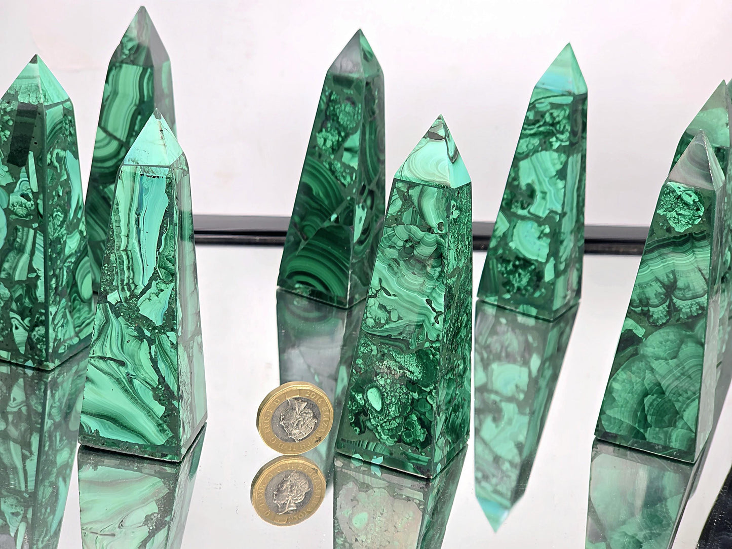 Malachite Crystal Tower - Obelisk 10-11cm