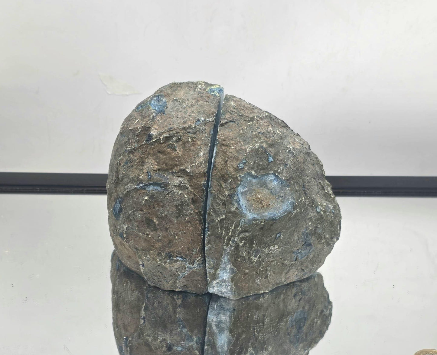 Blue Agate Quartz Crystal Bookends Home Decor Office Gift (#23)