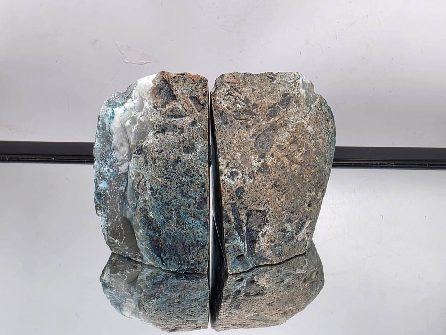 Green Agate Quartz Crystal Bookends Home Decor Office Gift (#7)