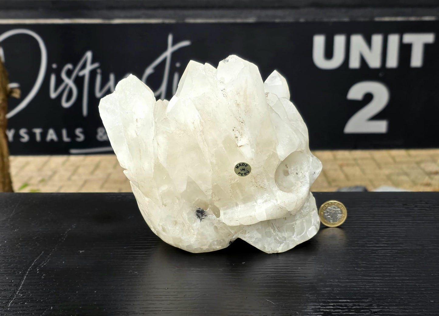 Large Quartz Crystal Skull #1 | Hand-Carved in Peru | Natural Quartz | Crystal Sculpture | Unique Gift