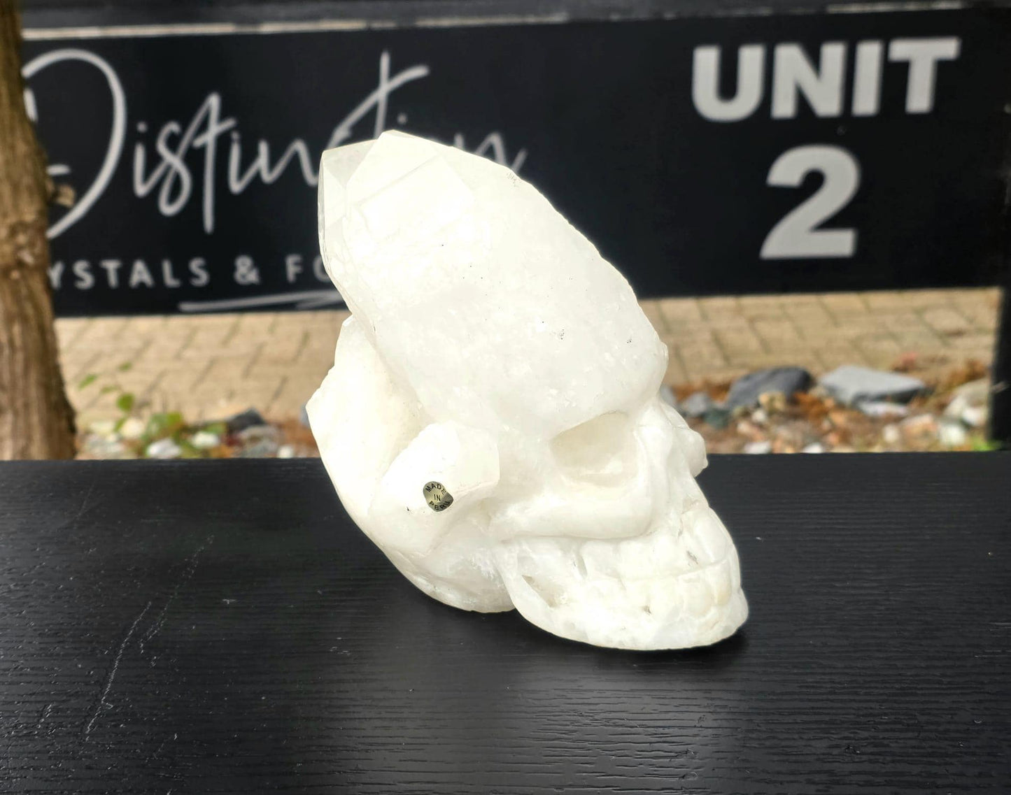 Large Quartz Crystal Skull #2 | Hand-Carved in Peru | Natural Quartz | Crystal Sculpture | Unique Gift