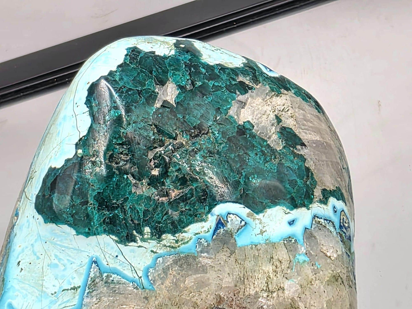 Polished Dioptase Crystal | Collector’s Specimen | Natural Gem Mineral Display