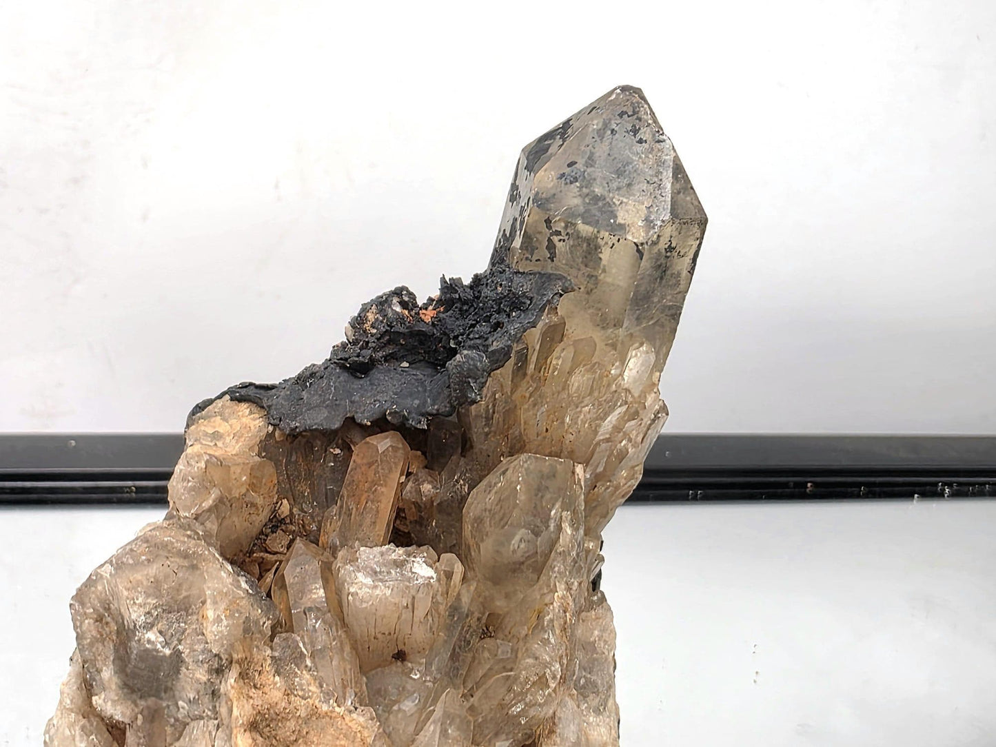 Kundalini Citrine Natural Crystal with Hematite | Citrine Quartz Cluster #60