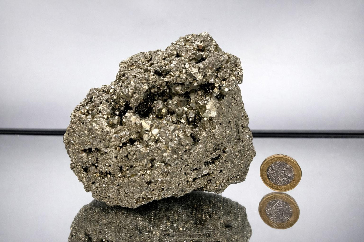 Large Pyrite Crystal Raw Cluster - Peru 2.25KG (#19)