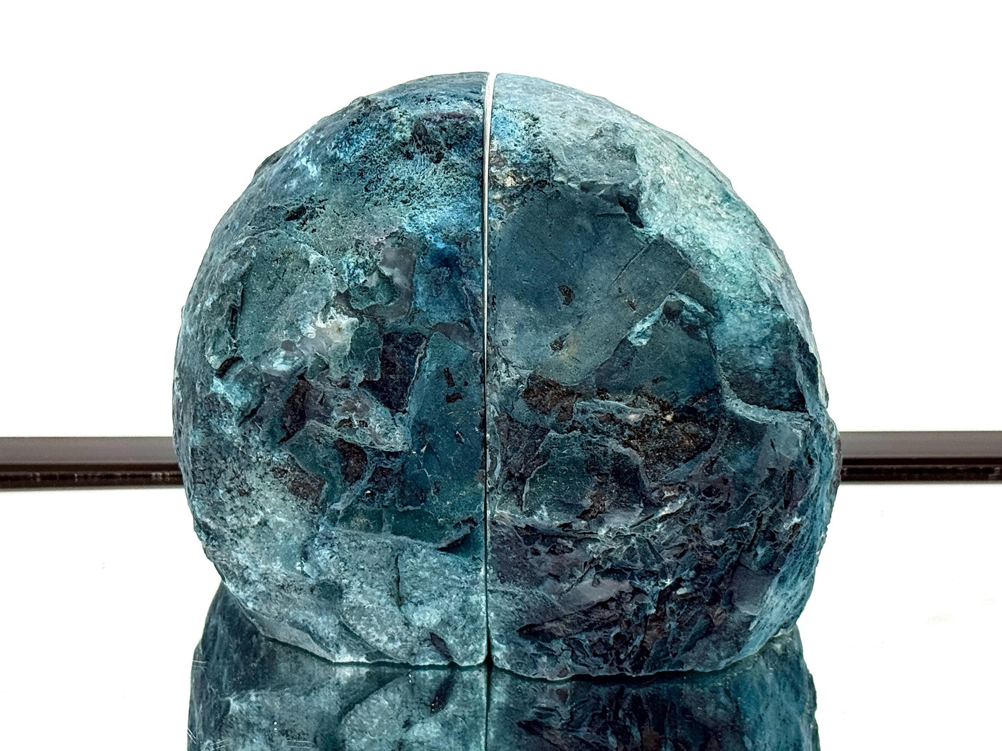 Large Crystal Bookends Home Decor Office Gift Blue Agate Quartz (#28)