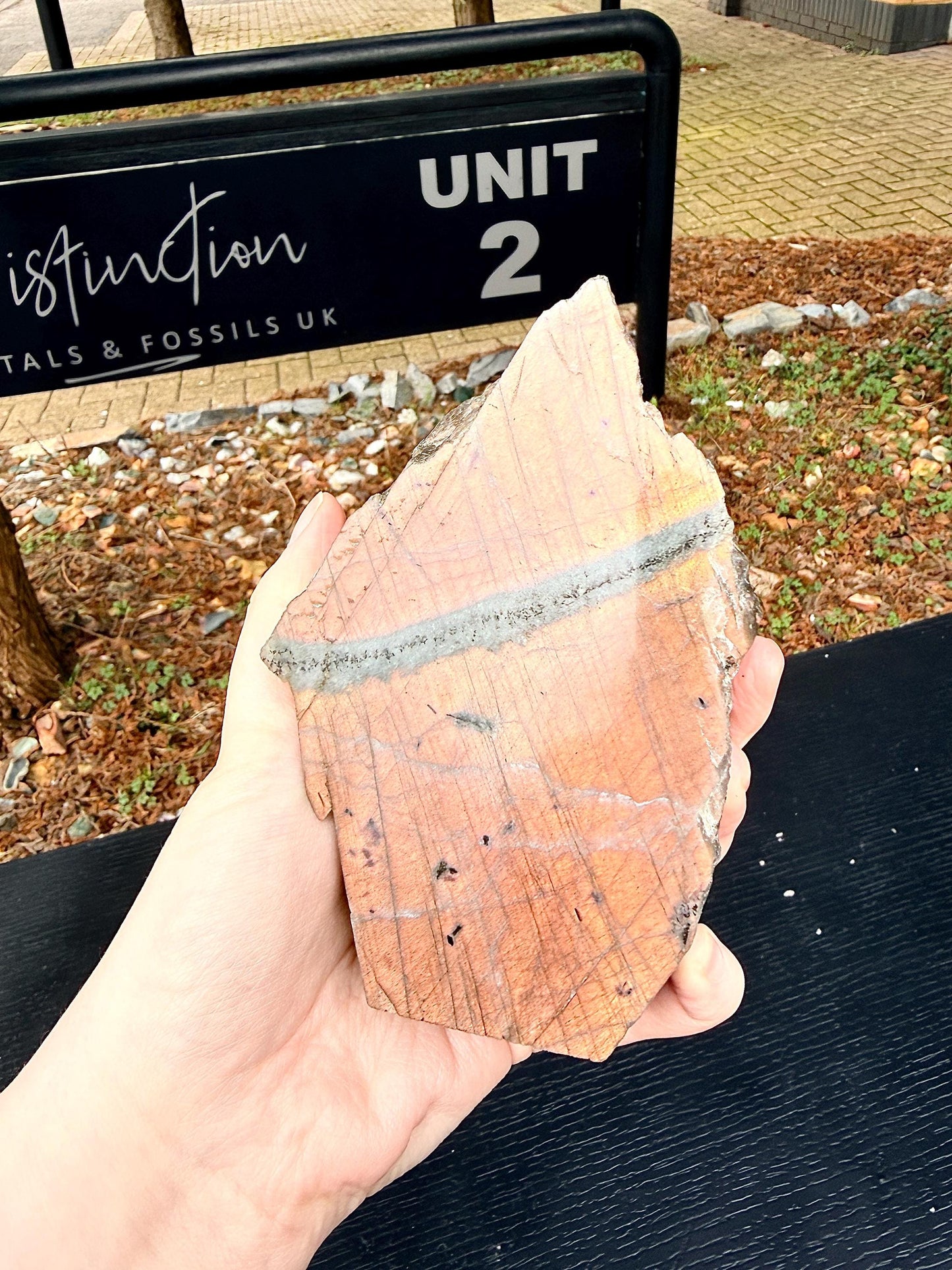 Orange Labradorite Crystal Freestanding (#17)