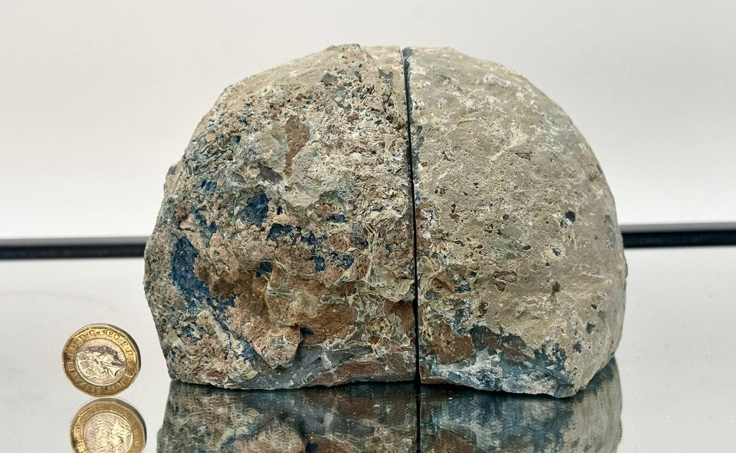 Blue Agate Crystal Bookends Home Decor Office Gift Natural Agate Quartz (#37)