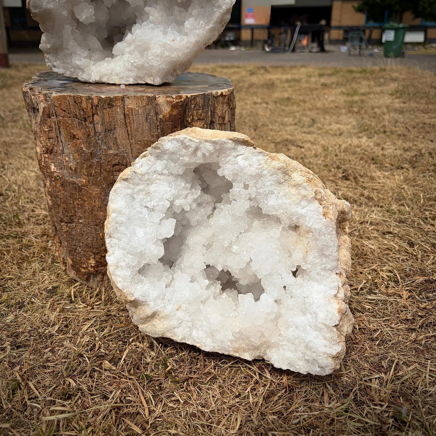 XL Quartz Crystal Geode Pair 15.1kg #1
