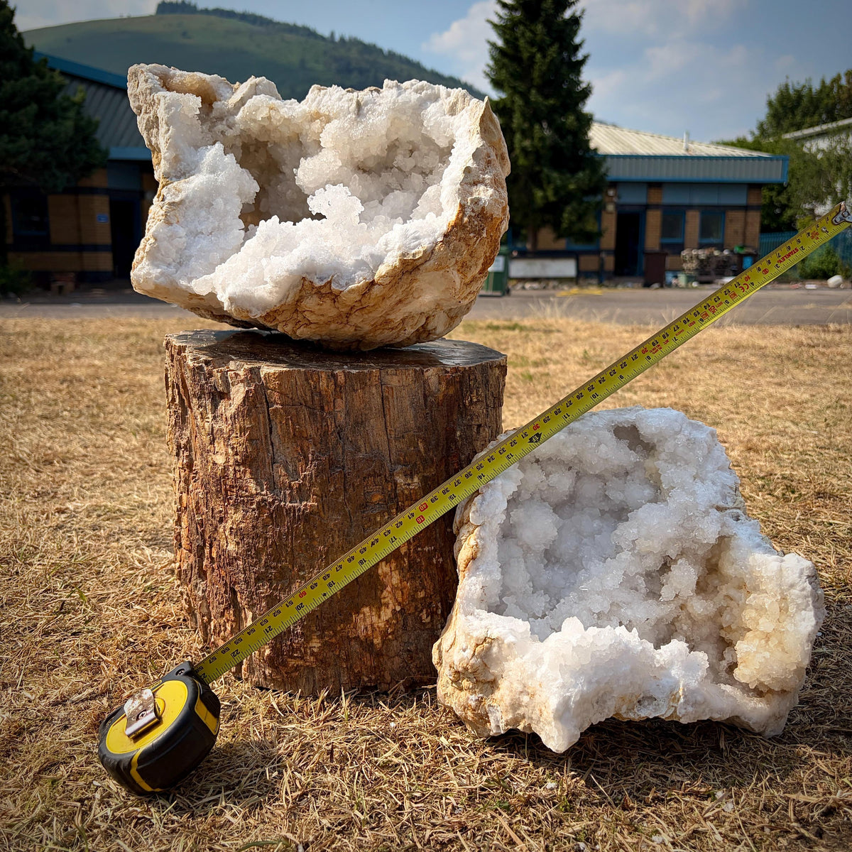 XL Quartz Crystal Geode Pair 19.4kg #12