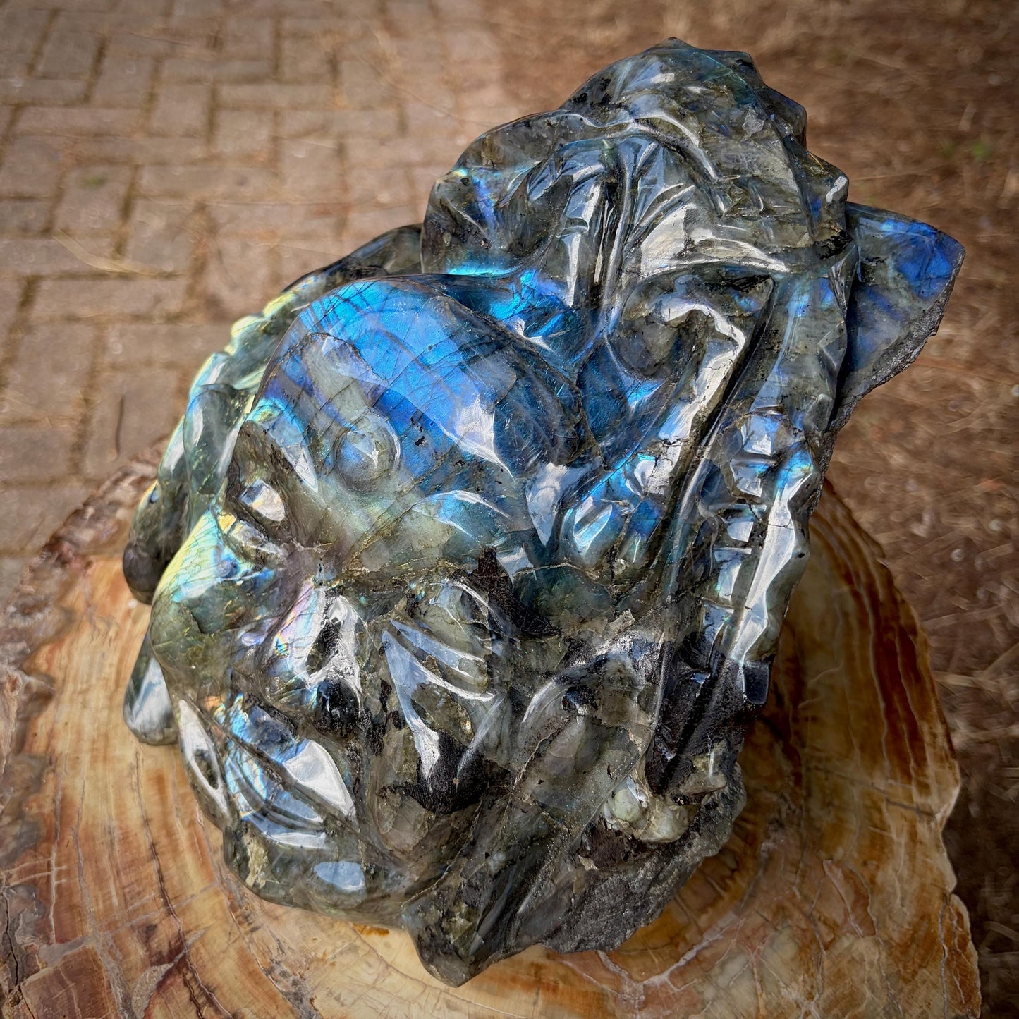 XL Labradorite Buddha Crystal Carving | 8kg