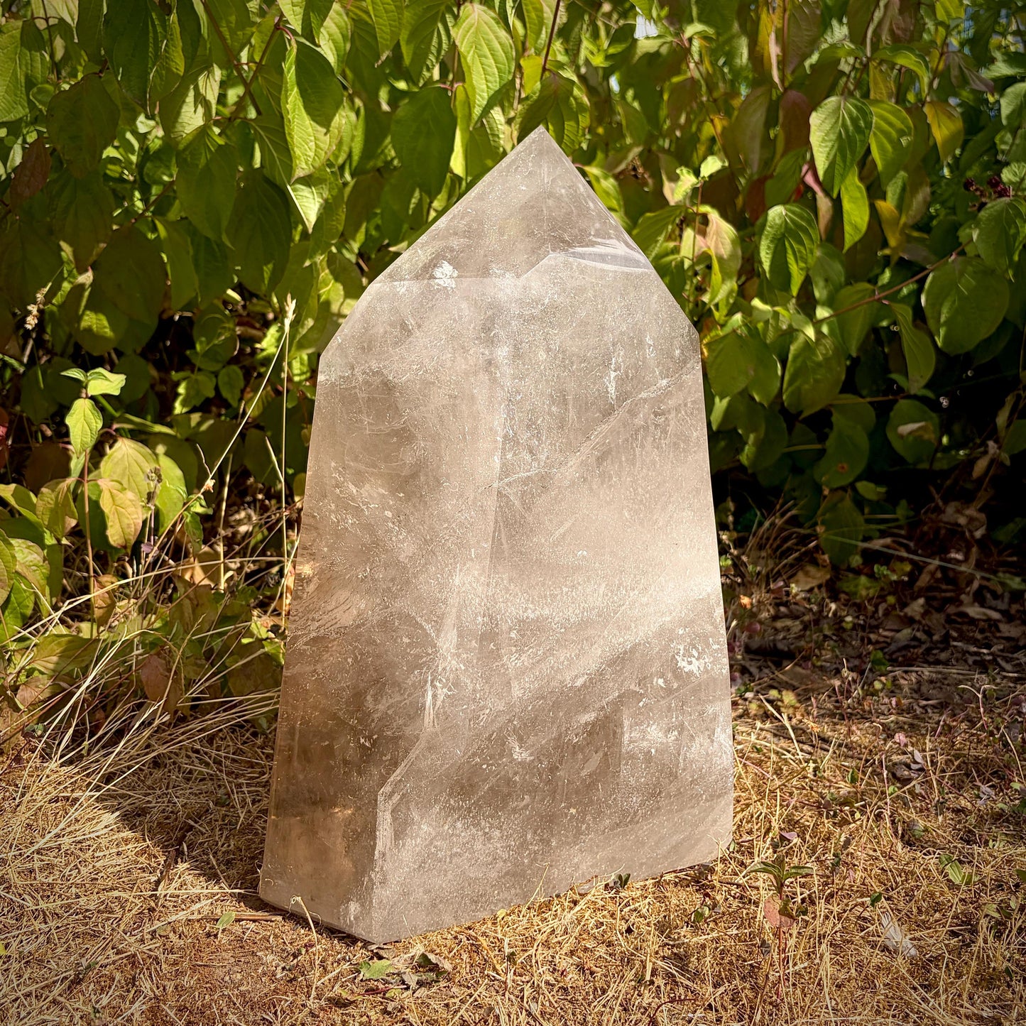 Smoky & Clear Quartz Statement Point | Large Natural Quartz Sculpture | Crystal Interior Decor | 25.6kg
