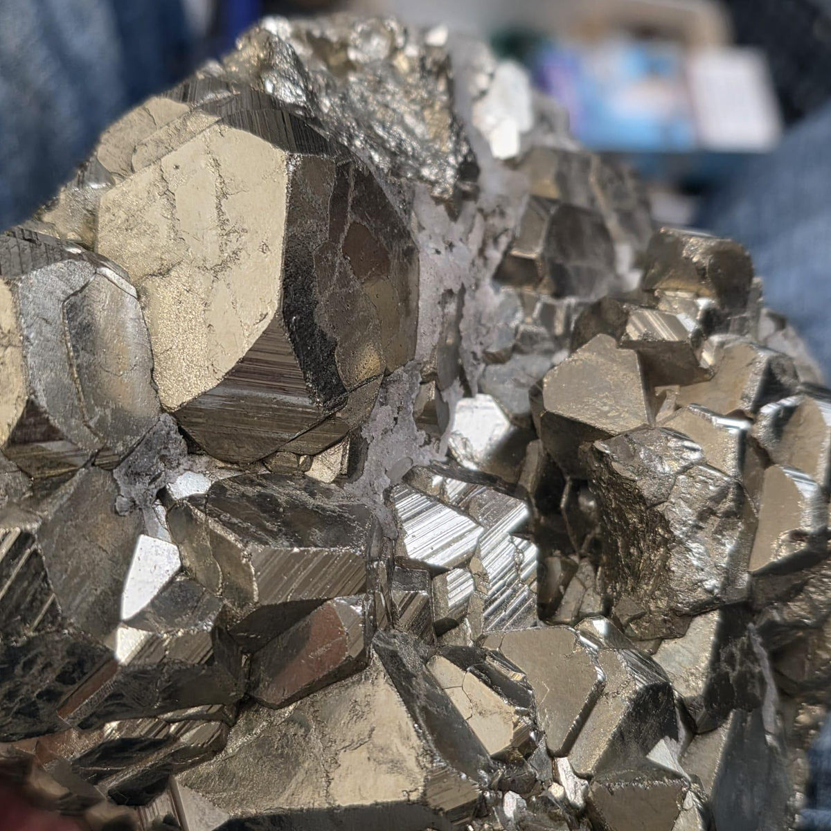 Peruvian Pyrite Crystal Cluster | Modified Cubic & Pyritohedral Crystals | XL 5.2kg
