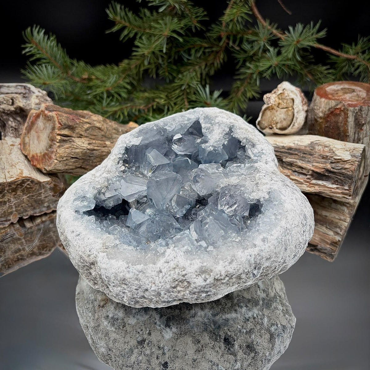 Celestite Geode Crystal Cluster | Large 3.44kg Blue Celestine | #46