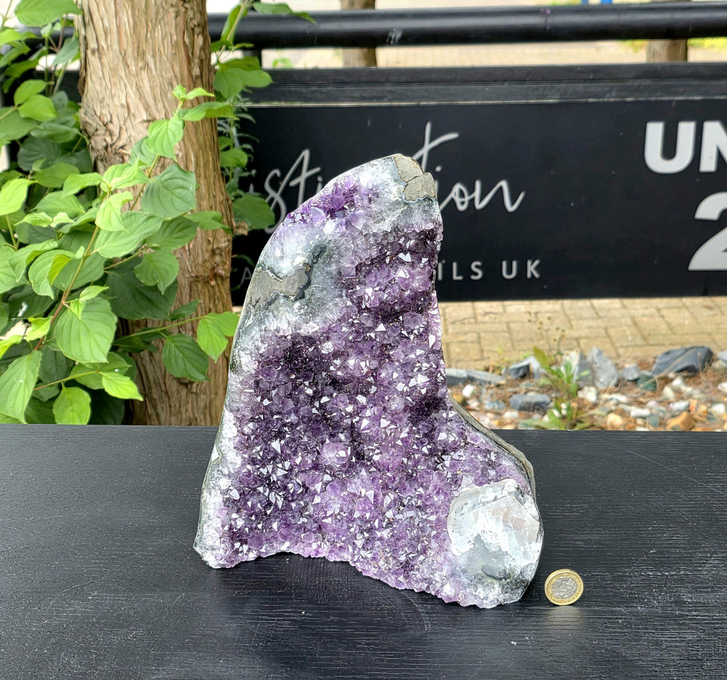 Luxury Amethyst piece with druzy center