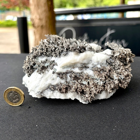 Natural Native Silver on Calcite Matrix | Collectors Mineral Specimen (B4 #1)