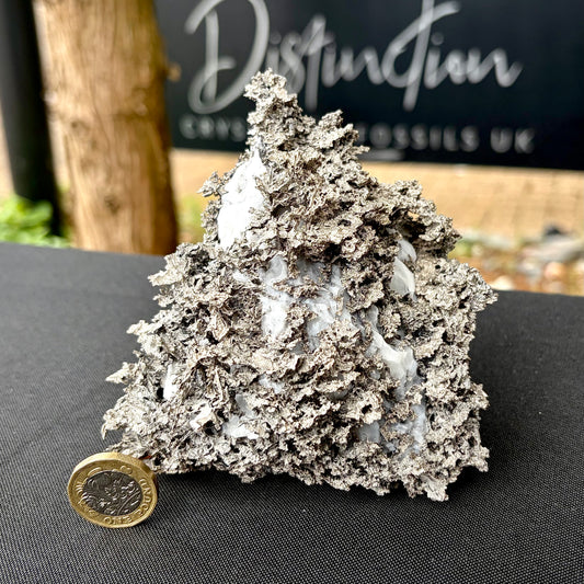 Natural Native Silver on Calcite Matrix | Collectors Mineral Specimen (B4 #2)