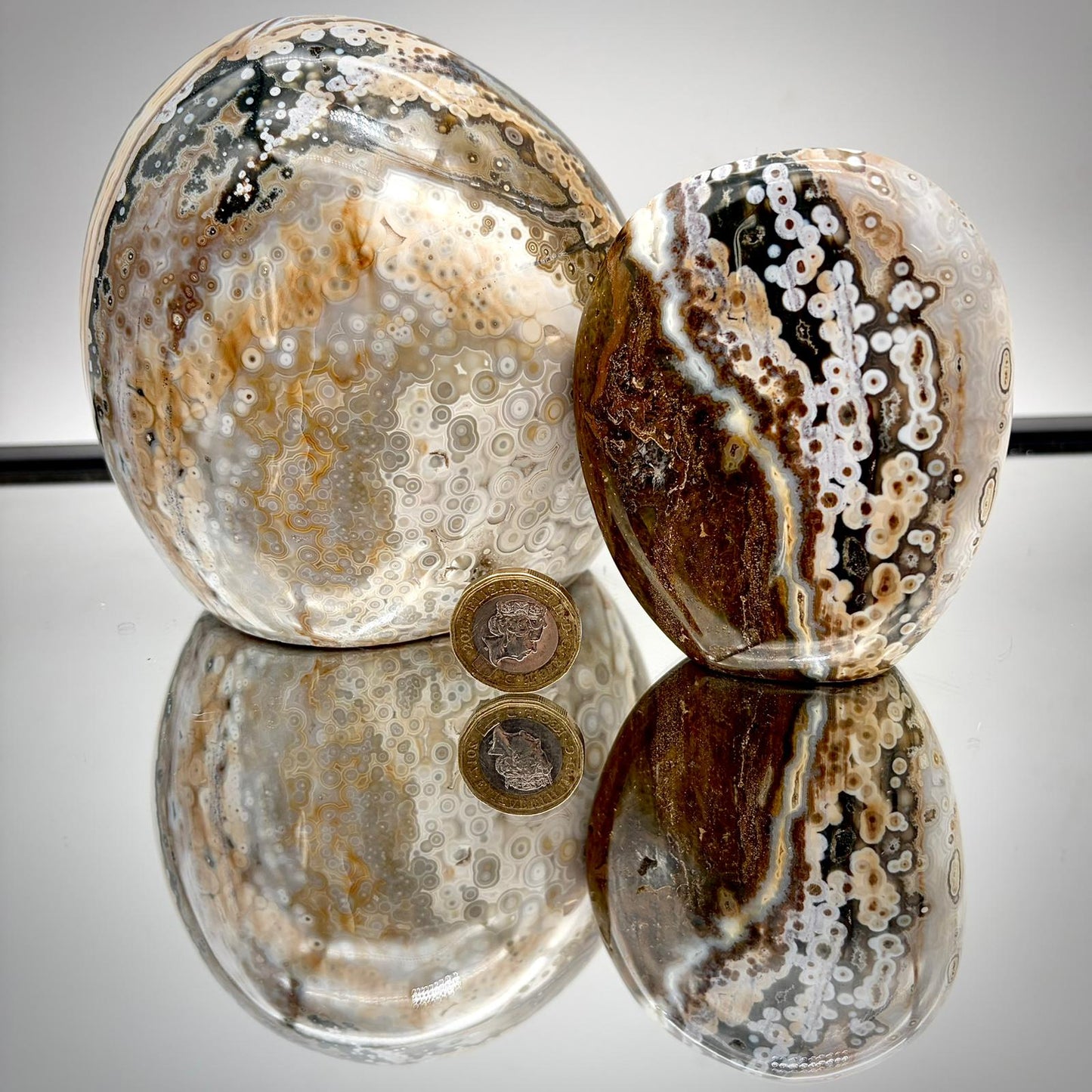 Ocean Jasper Freeform Pair – Matching Crystal Decor Statement #1