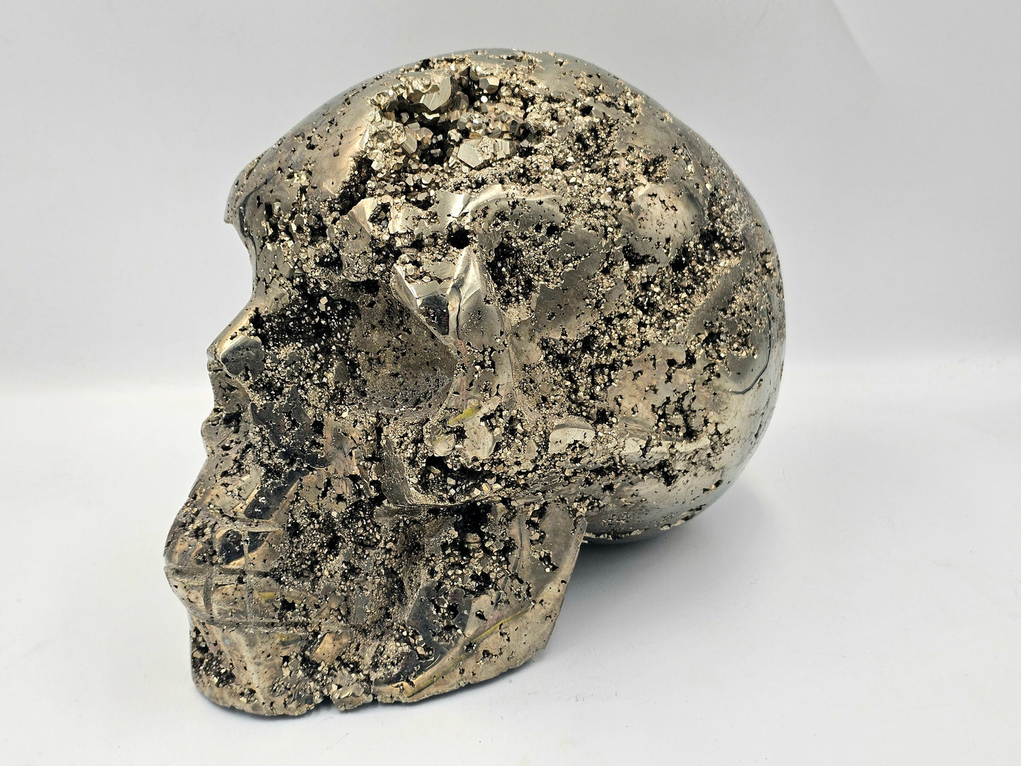 XL pyrite crystal skull