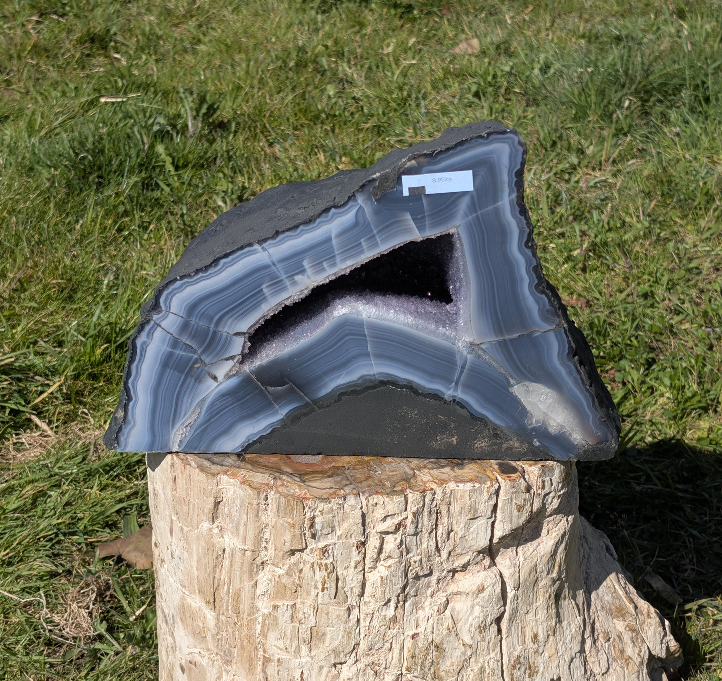 A stunning freestanding Agate Amethyst Crystal Church