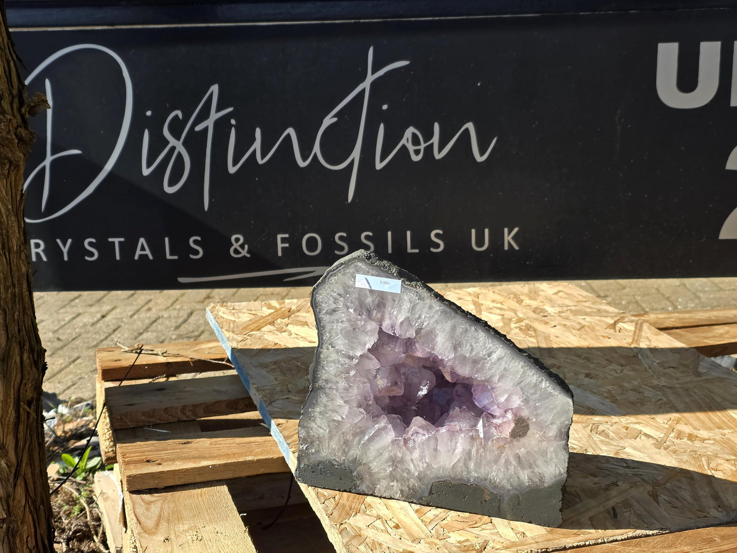 A stunning Amethyst Crystal Church, perfect for enhancing any home interior.