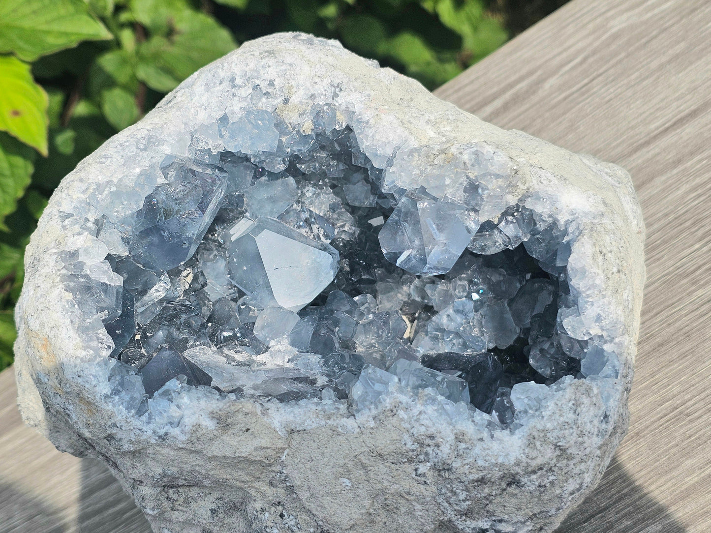 big large crystal geode celestite