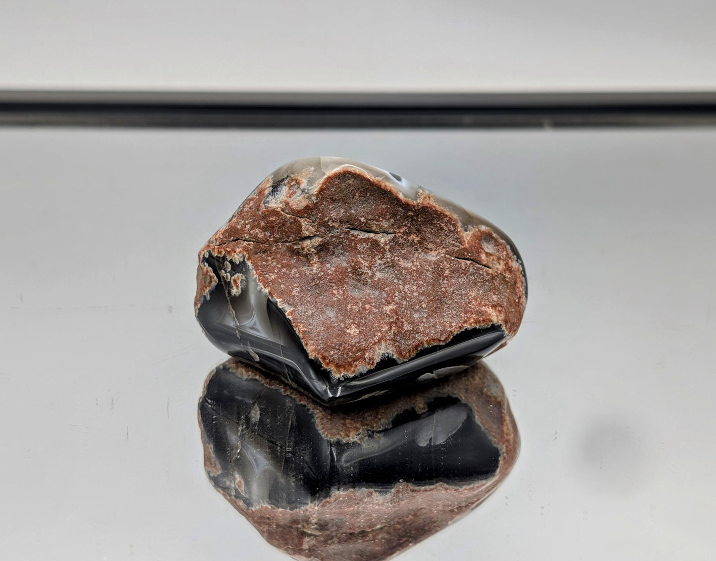 Distinctive black-banded agate crystals from Malawi.